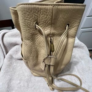 90s Coach Tan leather backpack